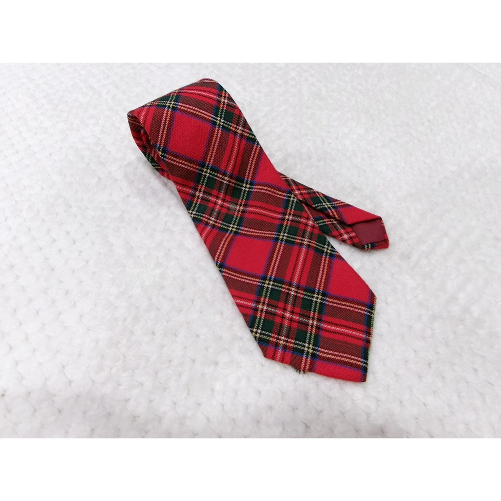 Huntington‎ Mens 3.5x58 Necktie Red Plaid Tartan Royal Stewart Heritage Classic
